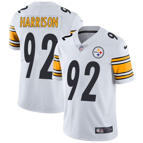 Men Pittsburgh Steelers #92 Harrison Nike White Vapor Limited NFL Jersey->pittsburgh steelers->NFL Jersey